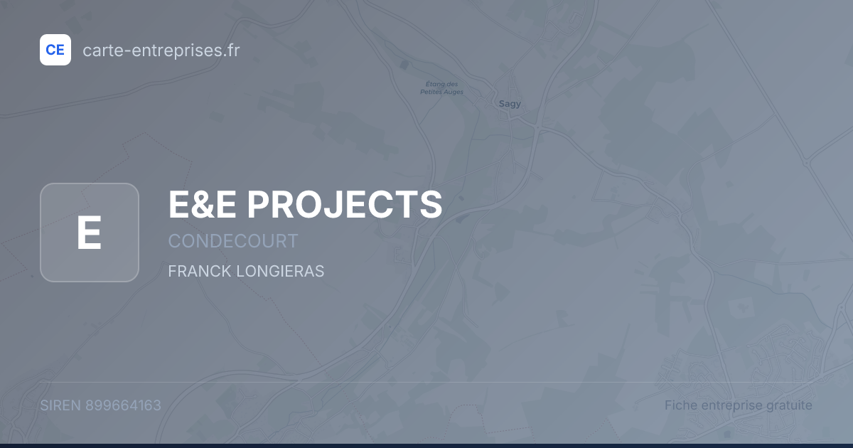 E&E PROJECTS — 899664163 — fiche entreprise