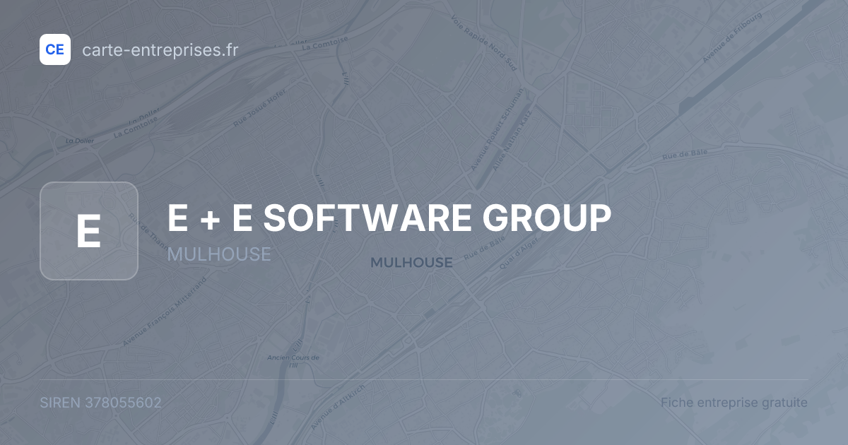 E + E SOFTWARE GROUP — 378055602 — fiche entreprise