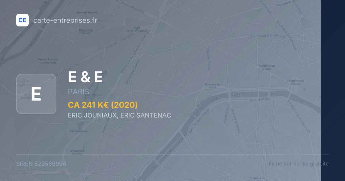E & E — 523569994 — fiche entreprise