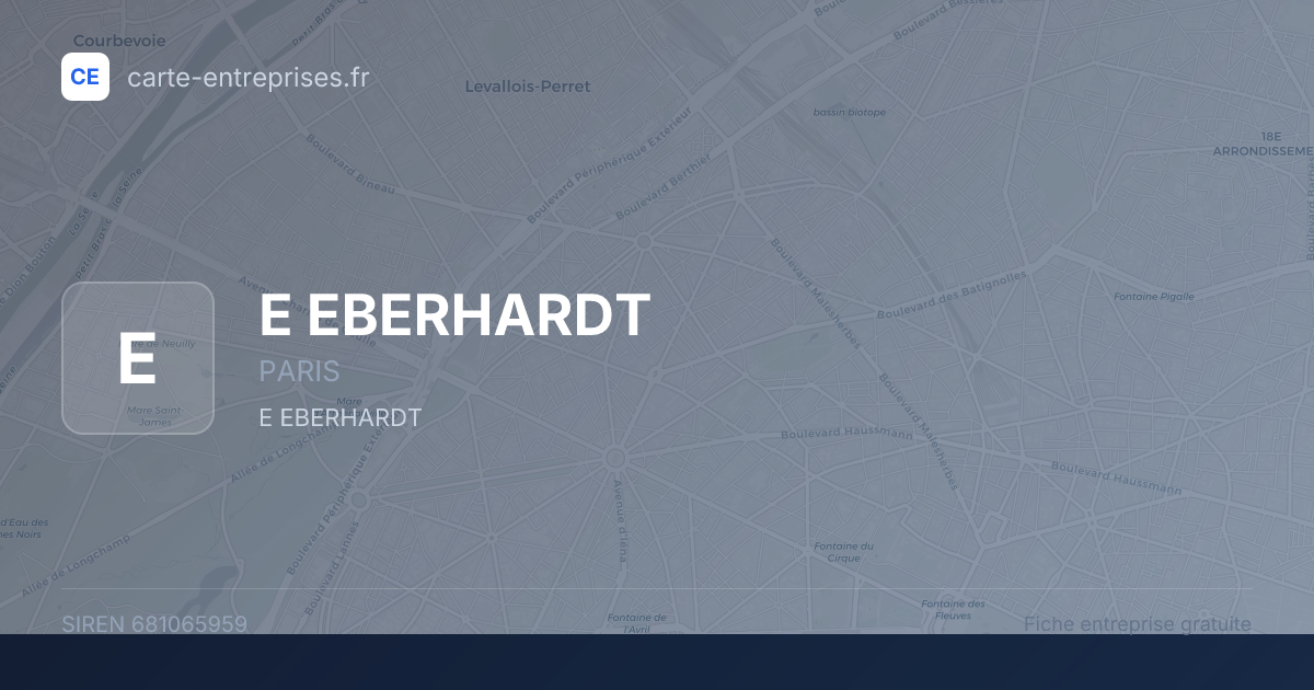 E EBERHARDT — 681065959 — fiche entreprise