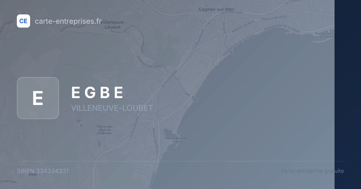 E G B E — 334334331 — fiche entreprise