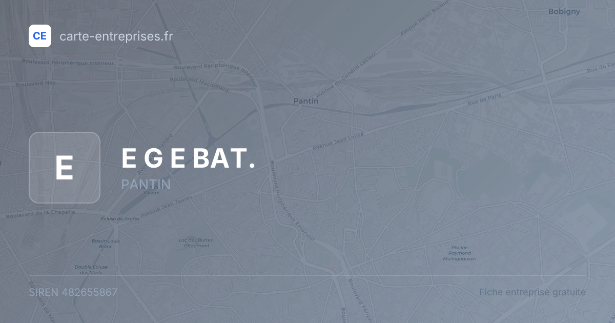 E G E BAT. — 482655867 — fiche entreprise