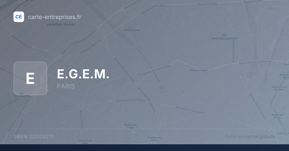 E.G.E.M. — 320128275 — fiche entreprise