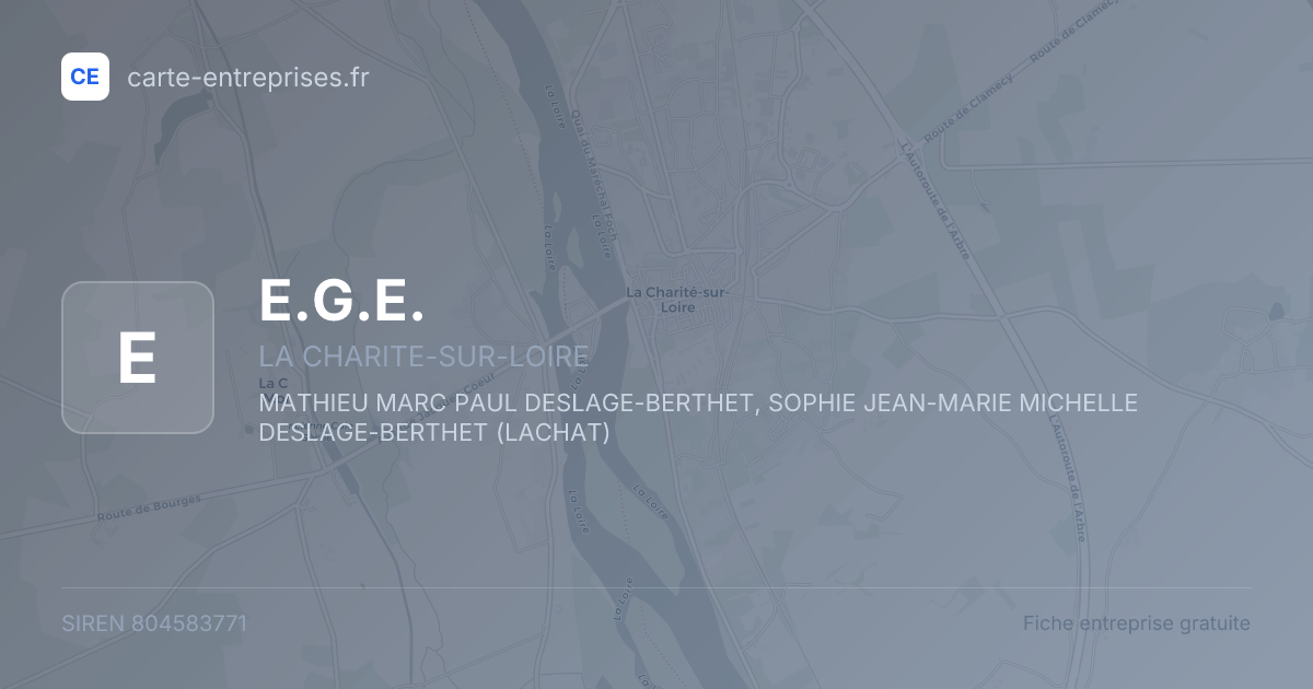 E.G.E. — 804583771 — fiche entreprise