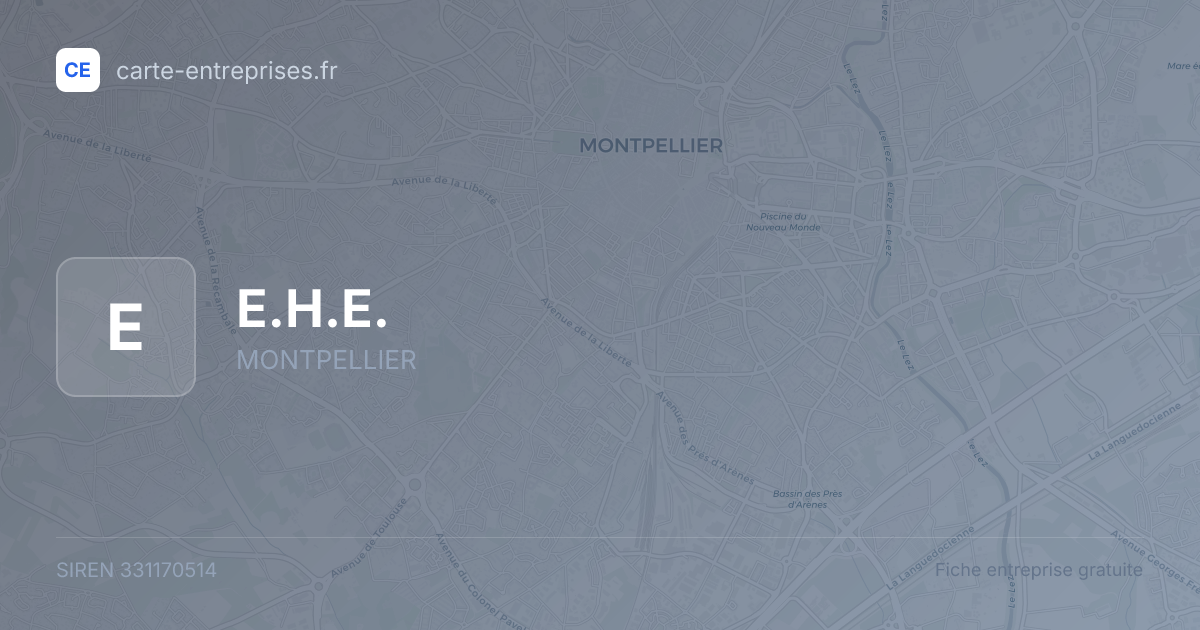 E.H.E. — 331170514 — fiche entreprise