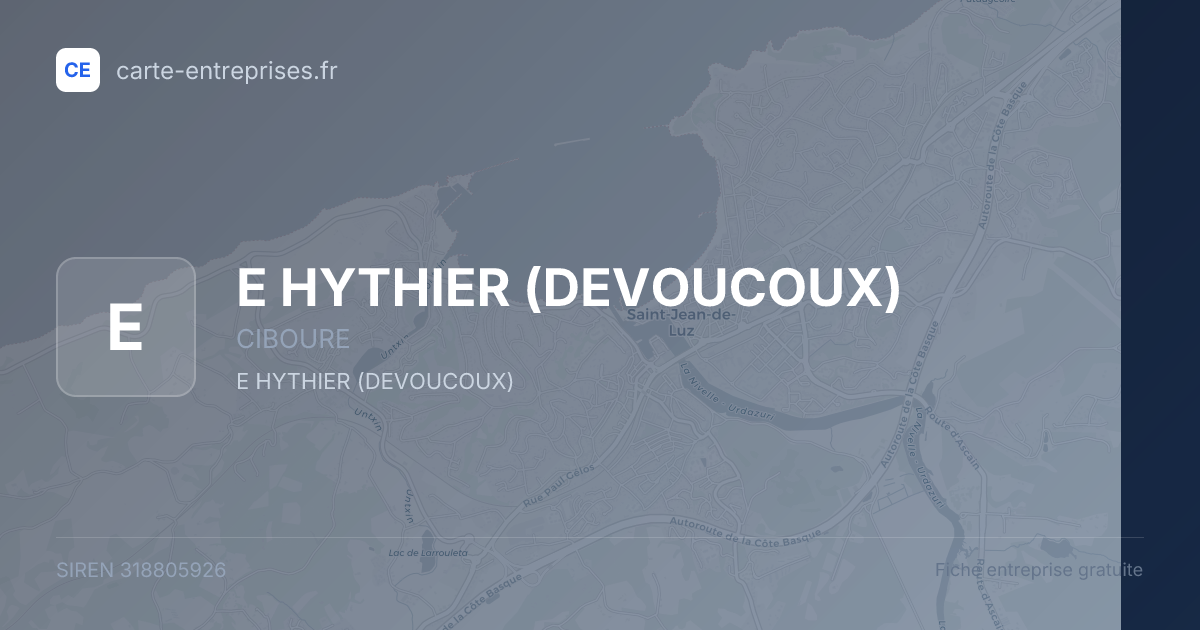 E HYTHIER (DEVOUCOUX) — 318805926 — fiche entreprise