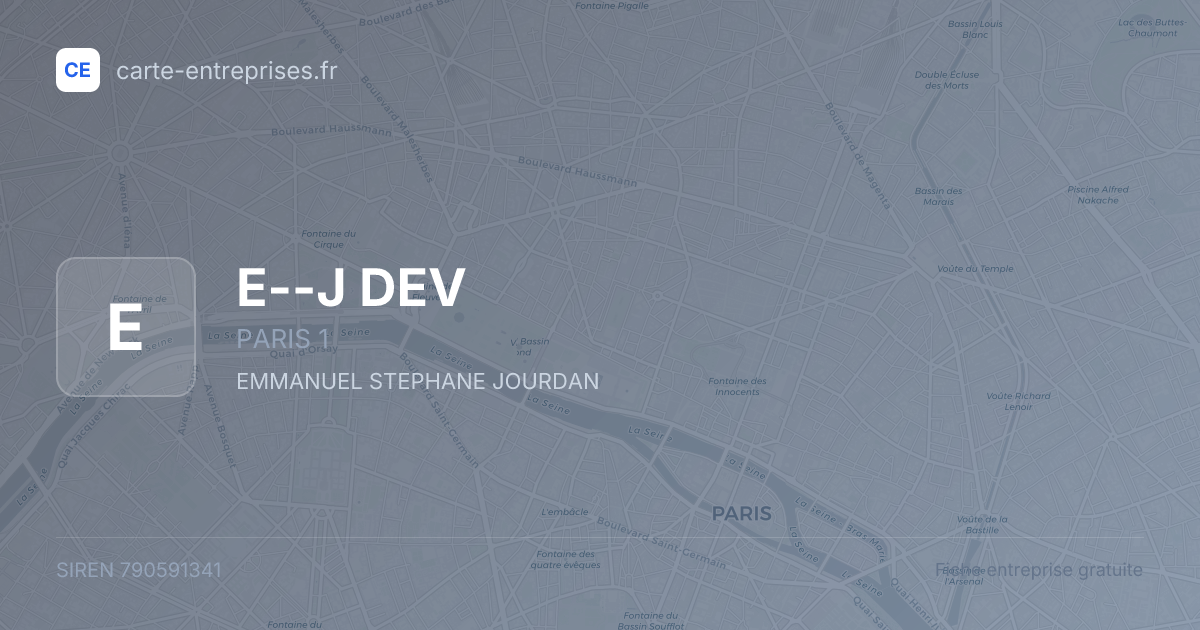 E--J DEV — 790591341 — fiche entreprise