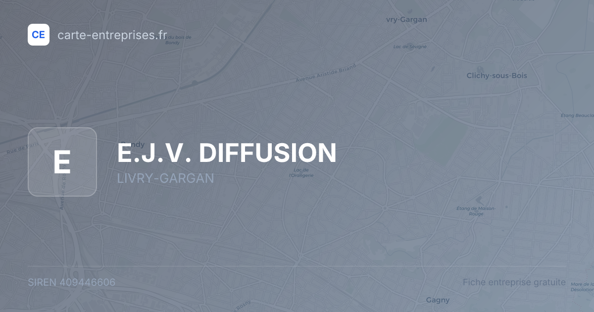E.J.V. DIFFUSION — 409446606 — fiche entreprise