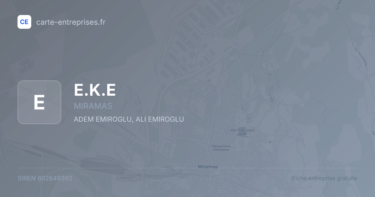 E.K.E — 802649392 — fiche entreprise