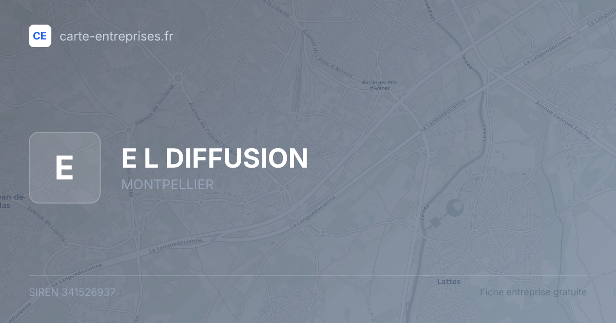 E L DIFFUSION — 341526937 — fiche entreprise