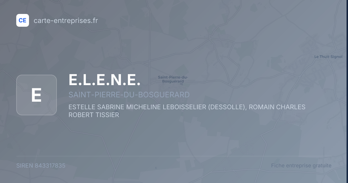 E.L.E.N.E. — 843317835 — fiche entreprise