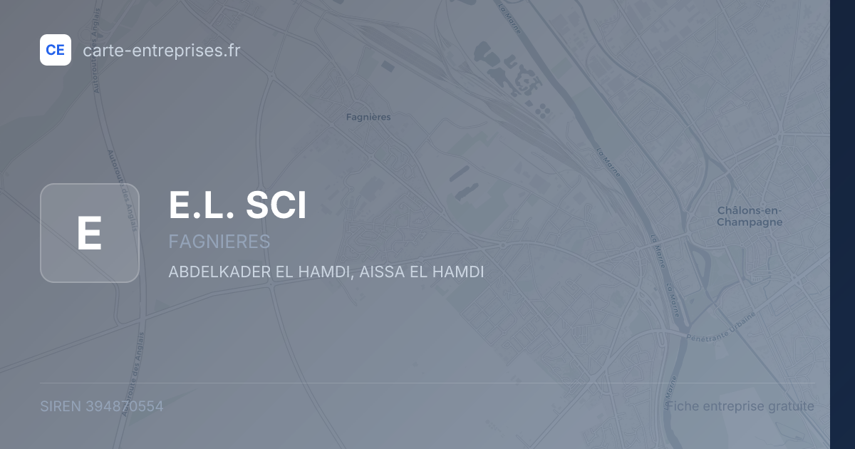 E.L. SCI — 394870554 — fiche entreprise
