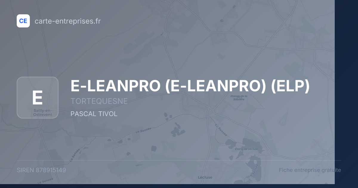 E-LEANPRO (E-LEANPRO) (ELP) — 878915149 — fiche entreprise