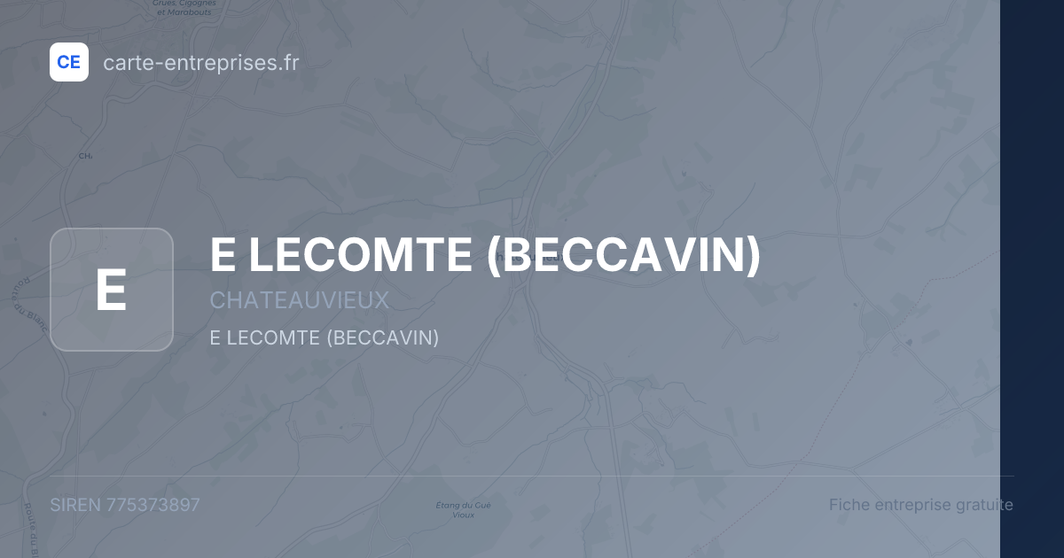 E LECOMTE (BECCAVIN) — 775373897 — fiche entreprise