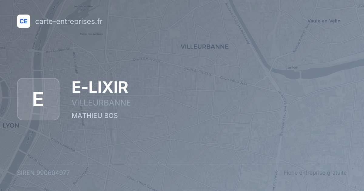 E-LIXIR — 990604977 — fiche entreprise