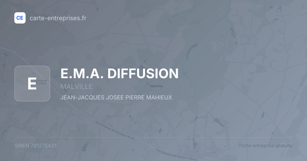 E.M.A. DIFFUSION — 791275431 — fiche entreprise