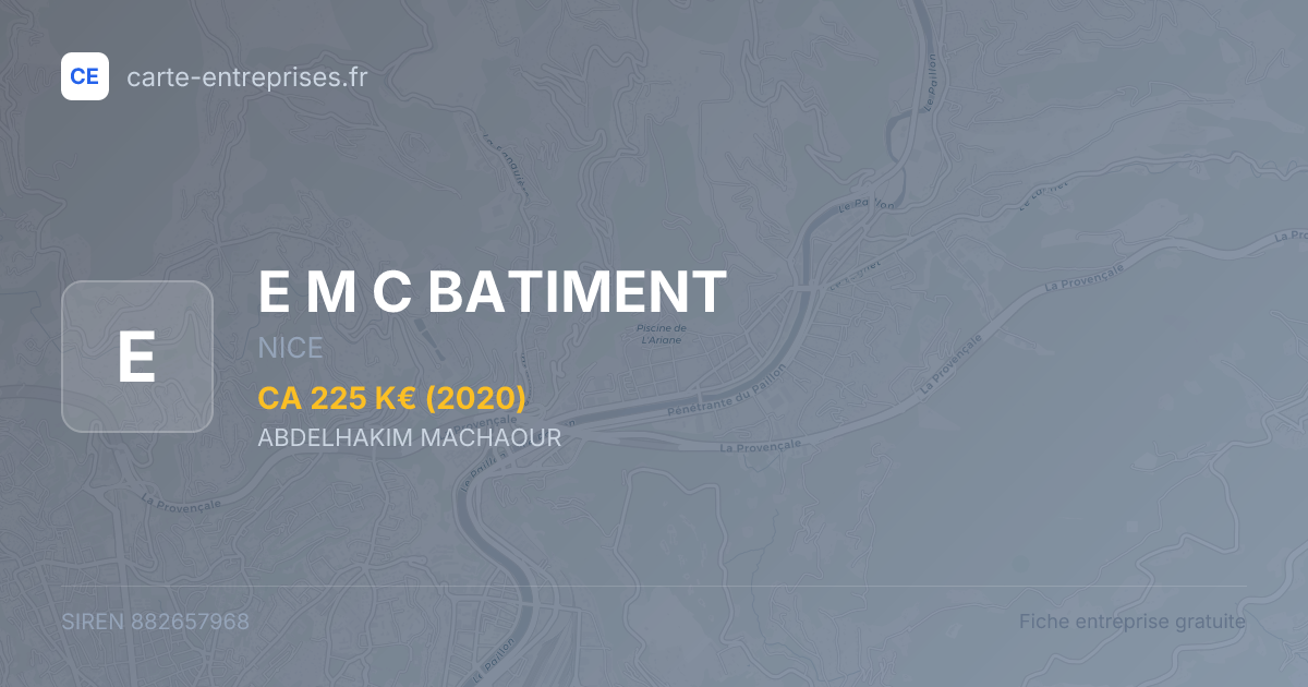 E M C BATIMENT — 882657968 — fiche entreprise