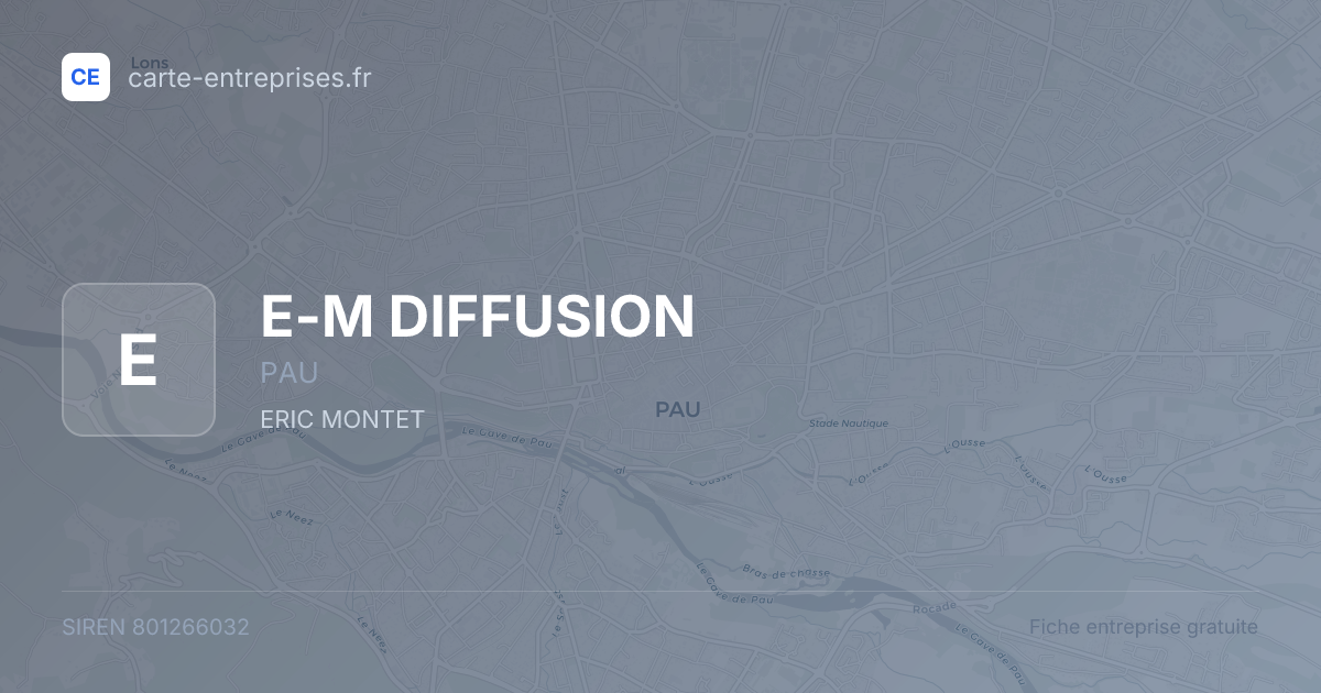 E-M DIFFUSION — 801266032 — fiche entreprise
