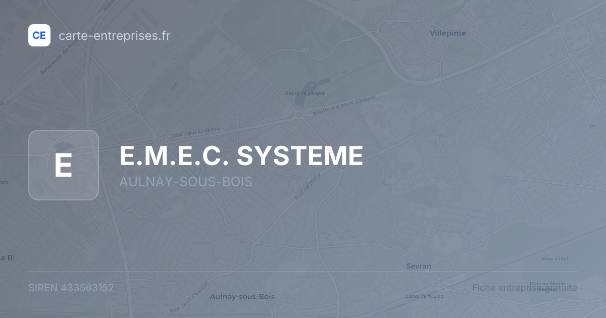 E.M.E.C. SYSTEME — 433563152 — fiche entreprise