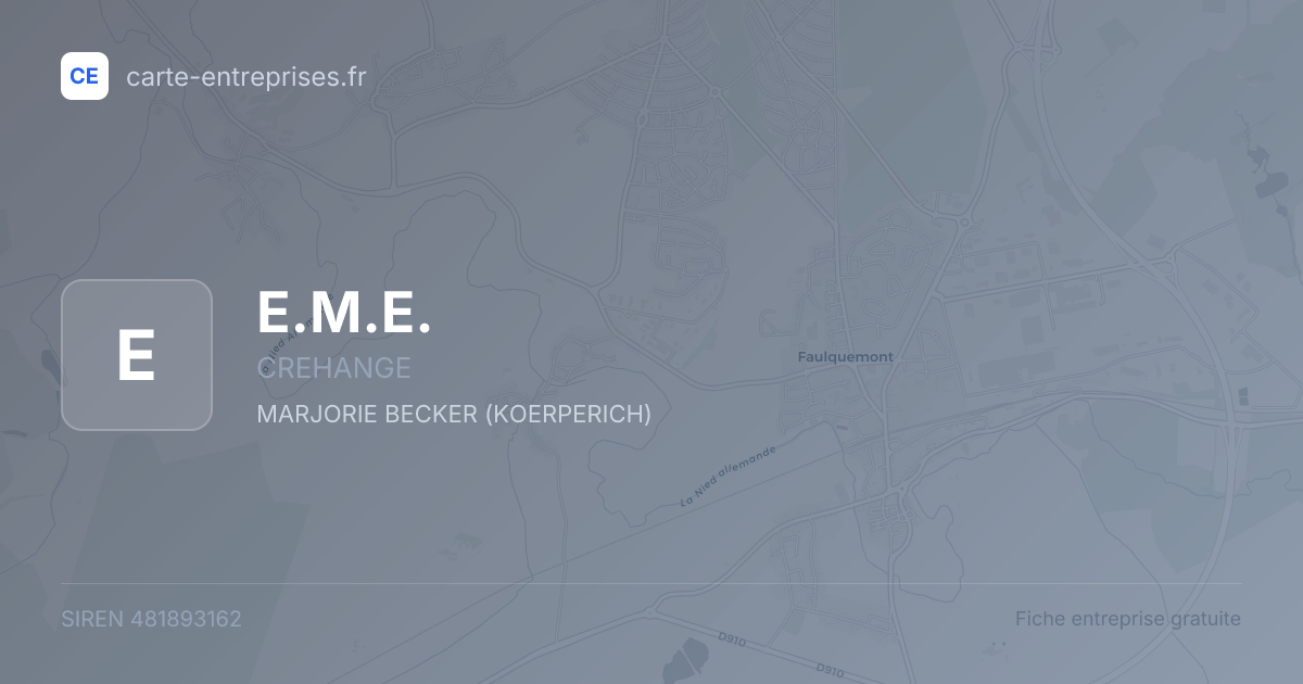 E.M.E. — 481893162 — fiche entreprise