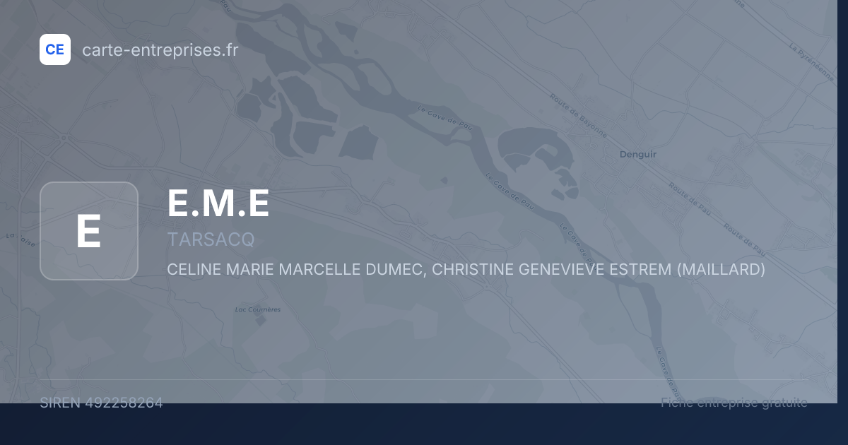 E.M.E — 492258264 — fiche entreprise