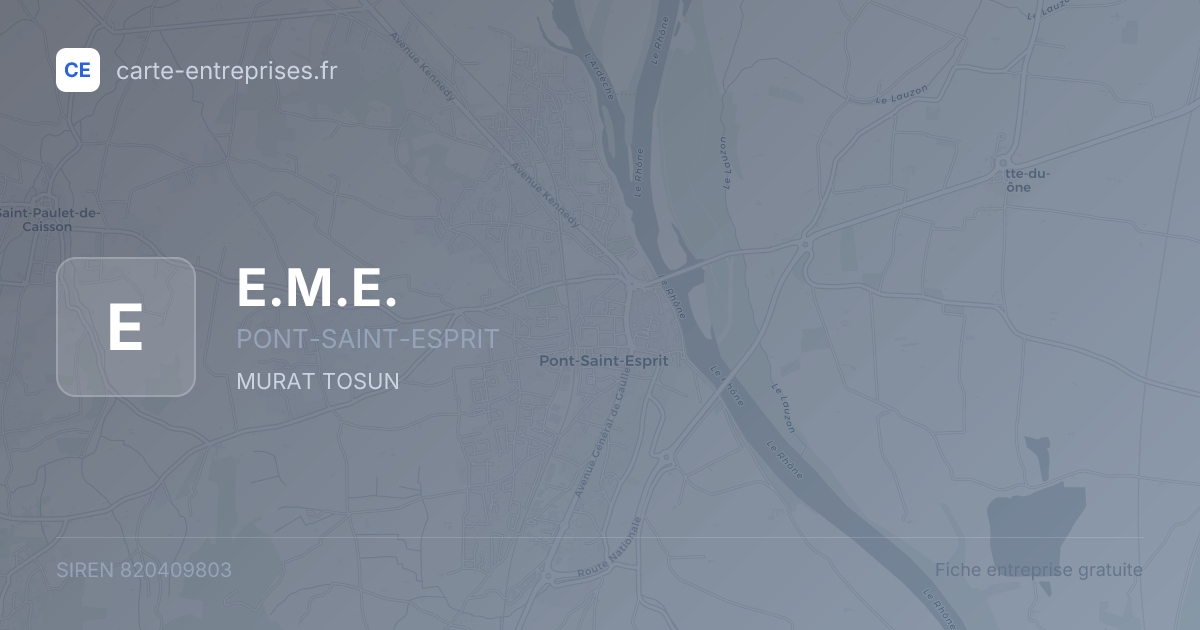 E.M.E. — 820409803 — fiche entreprise