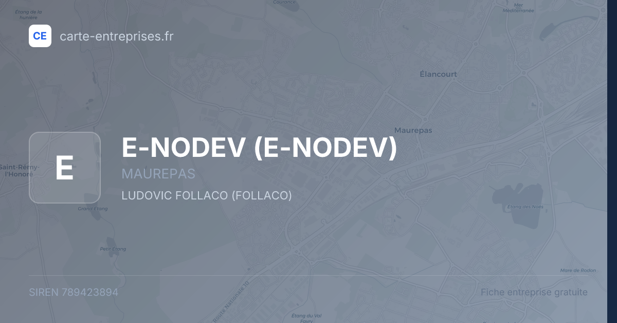 E-NODEV — 789423894 — fiche entreprise
