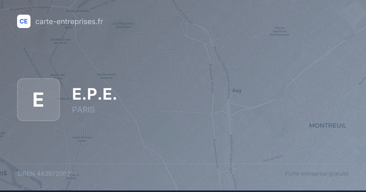 E.P.E. — 443972062 — fiche entreprise