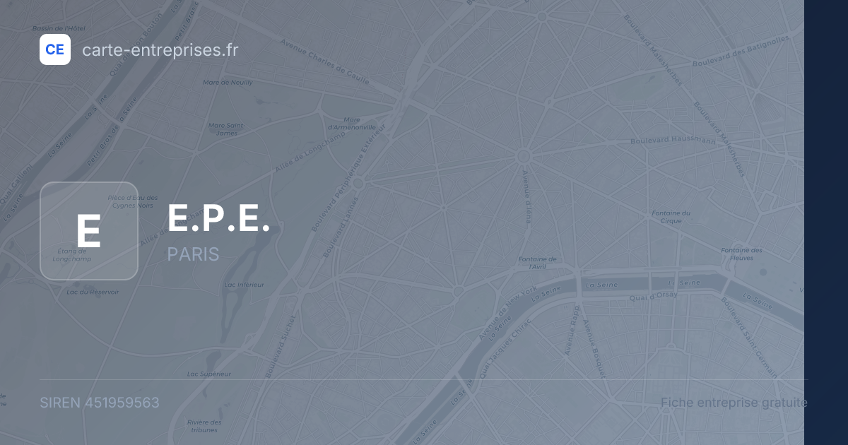 E.P.E. — 451959563 — fiche entreprise