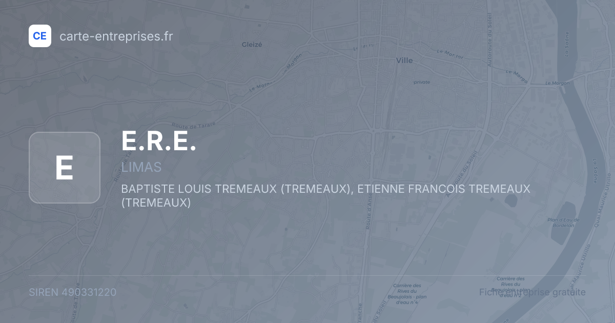 E.R.E. — 490331220 — fiche entreprise