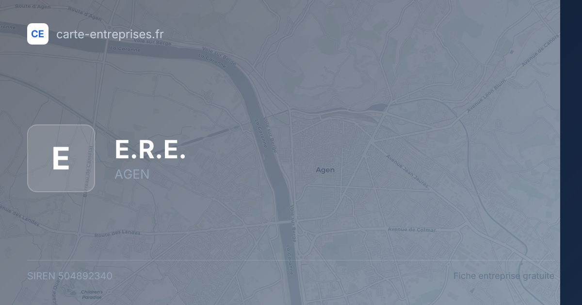 E.R.E. — 504892340 — fiche entreprise