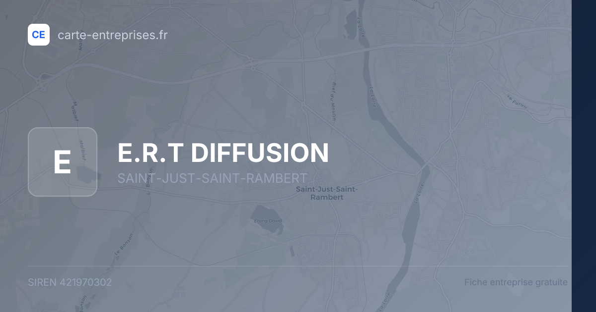 E.R.T DIFFUSION — 421970302 — fiche entreprise