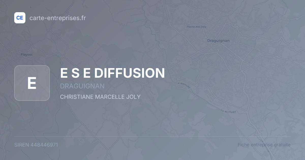E S E DIFFUSION — 448446971 — fiche entreprise