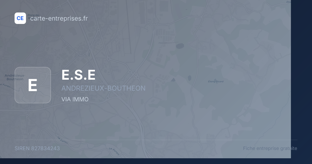 E.S.E — 827834243 — fiche entreprise