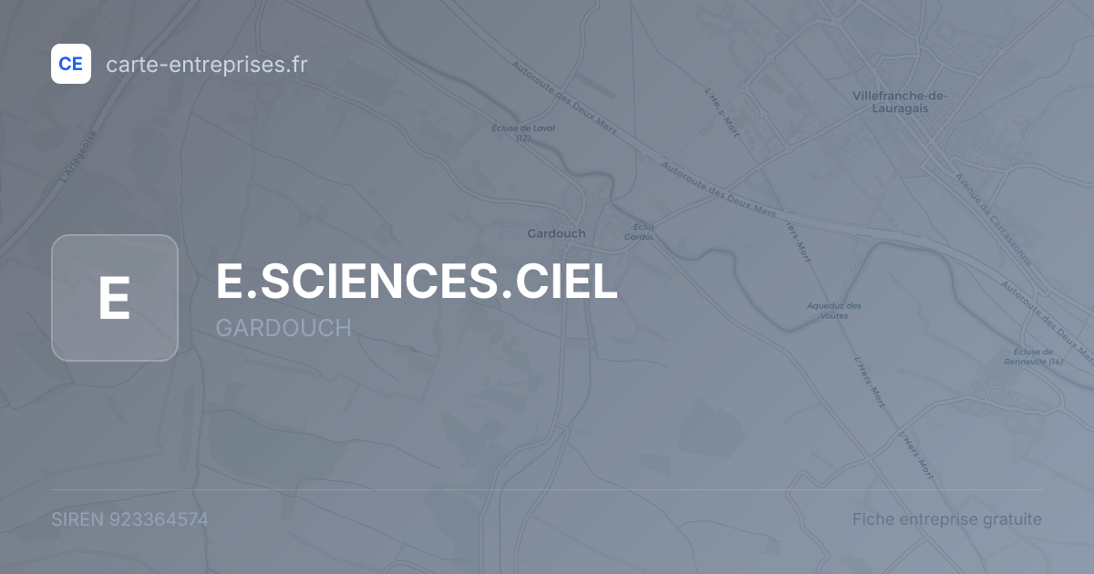 E.SCIENCES.CIEL — 923364574 — fiche entreprise