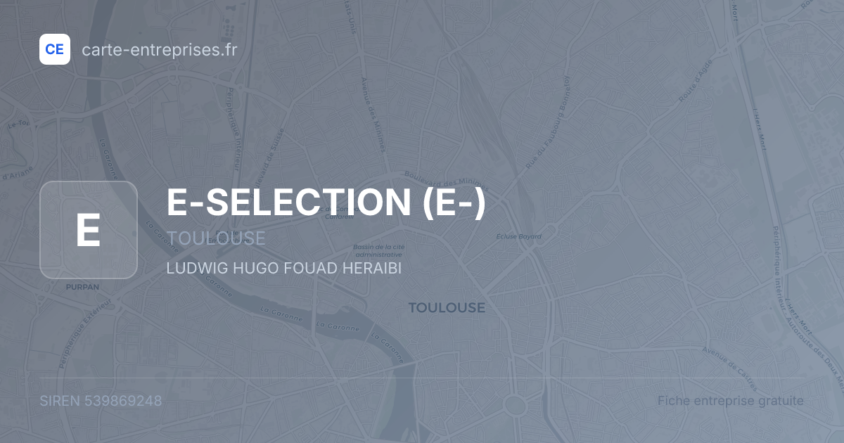 E-SELECTION (E-) — 539869248 — fiche entreprise