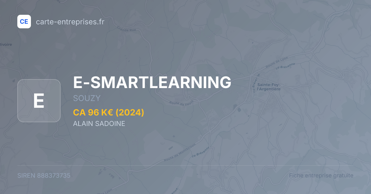 E-SMARTLEARNING — 888373735 — fiche entreprise
