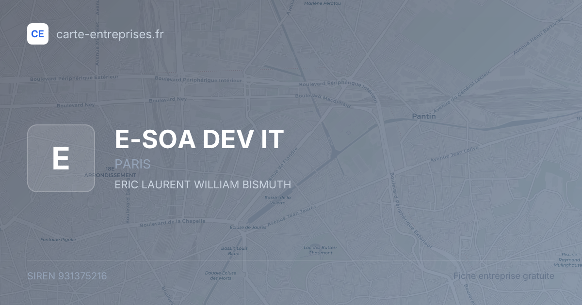 E-SOA DEV IT — 931375216 — fiche entreprise