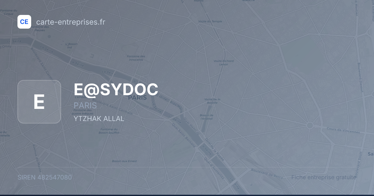 E@SYDOC — 482547080 — fiche entreprise