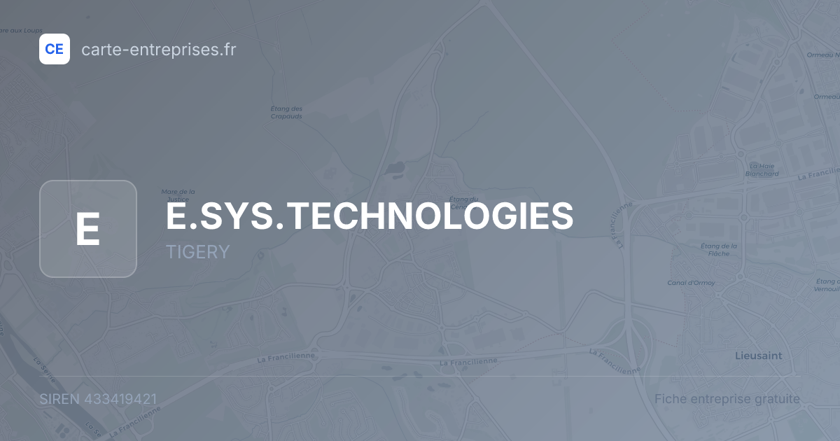 E.SYS.TECHNOLOGIES — 433419421 — fiche entreprise