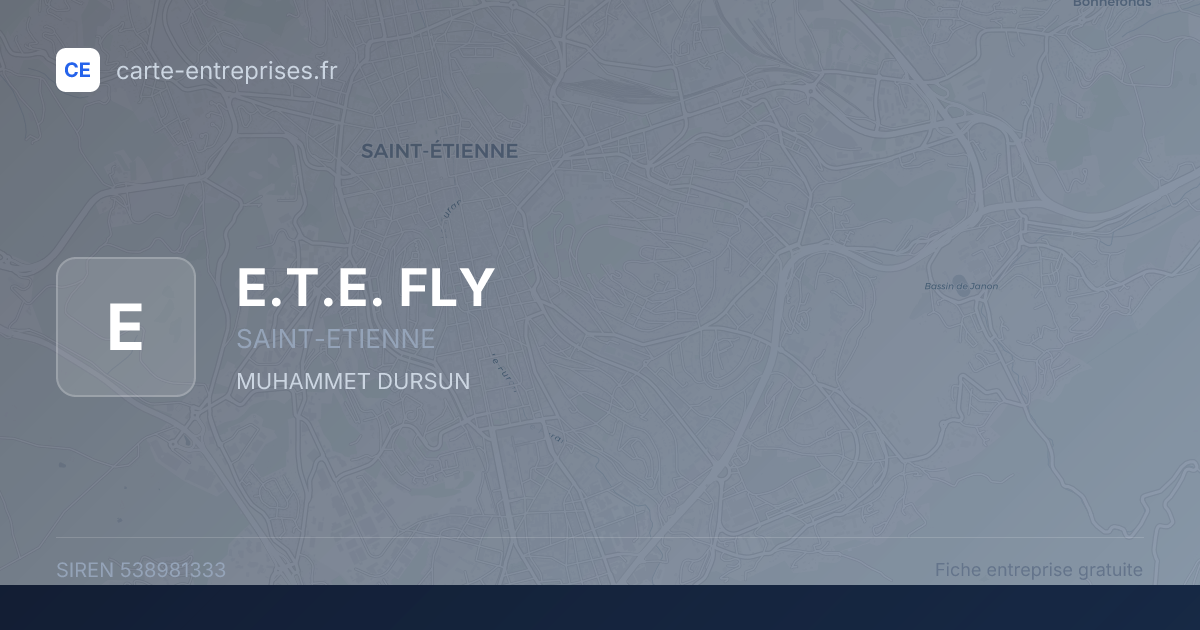 E.T.E. FLY — 538981333 — fiche entreprise