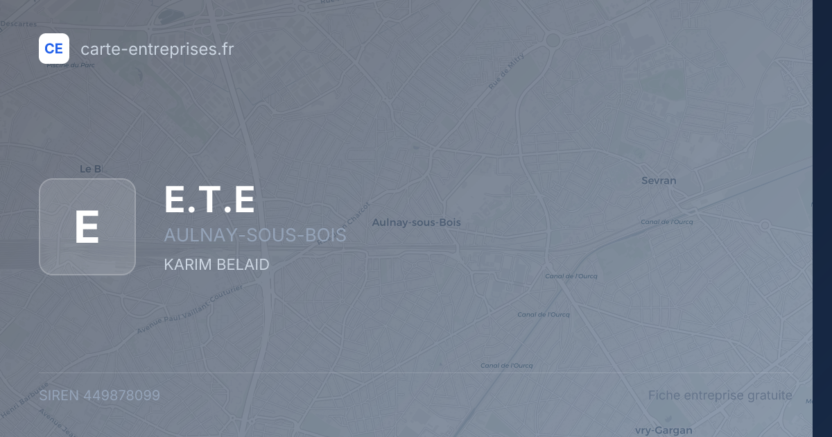 E.T.E — 449878099 — fiche entreprise