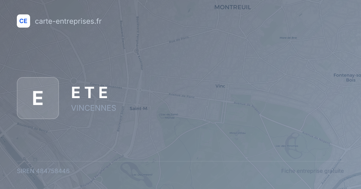 E T E — 484758446 — fiche entreprise