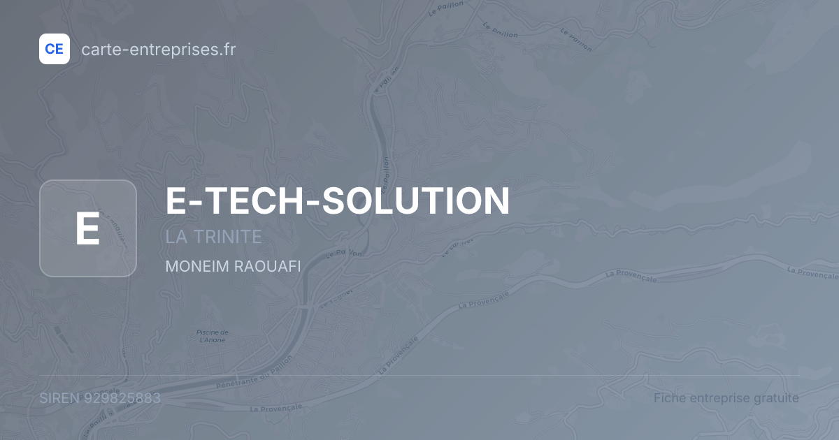 E-TECH-SOLUTION — 929825883 — fiche entreprise