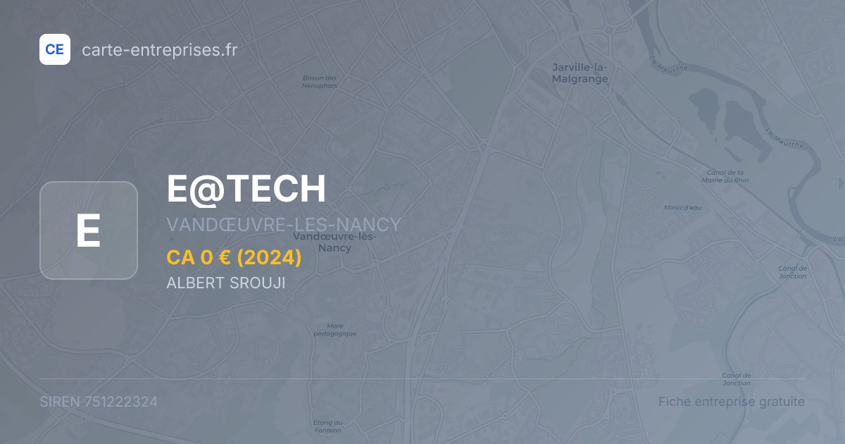 E@TECH — 751222324 — fiche entreprise