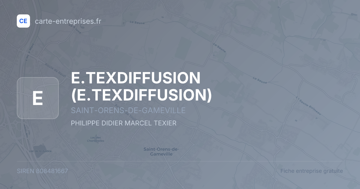 E.TEXDIFFUSION — 808481667 — fiche entreprise