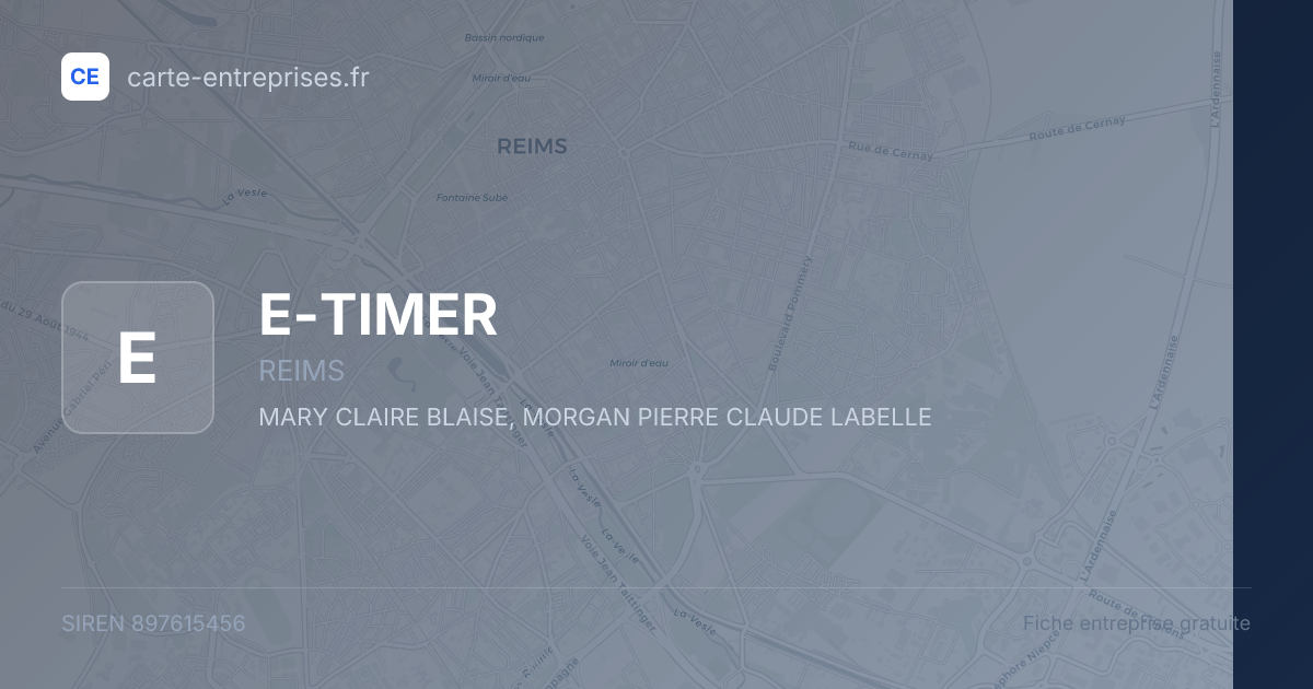 E-TIMER — 897615456 — fiche entreprise