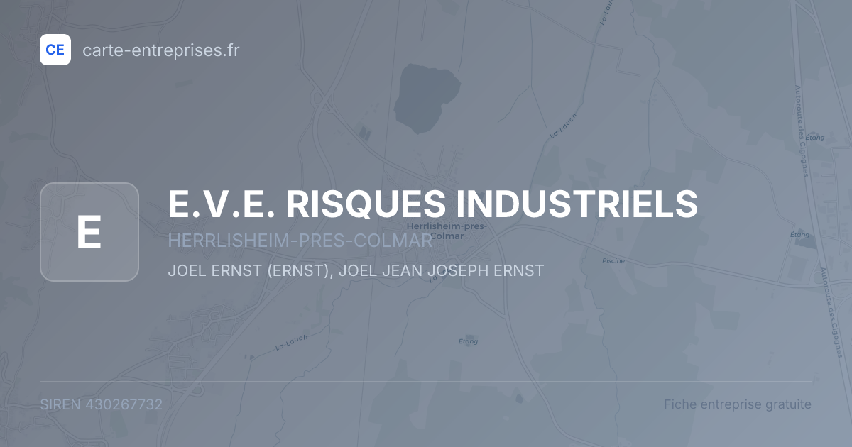 E.V.E. RISQUES INDUSTRIELS — 430267732 — fiche entreprise