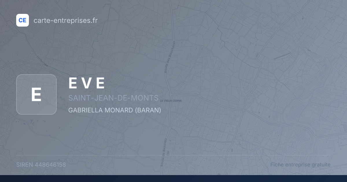 E V E — 448646158 — fiche entreprise