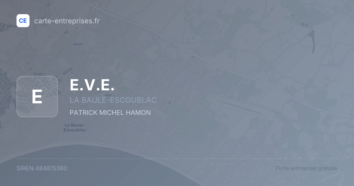 E.V.E. — 484815360 — fiche entreprise